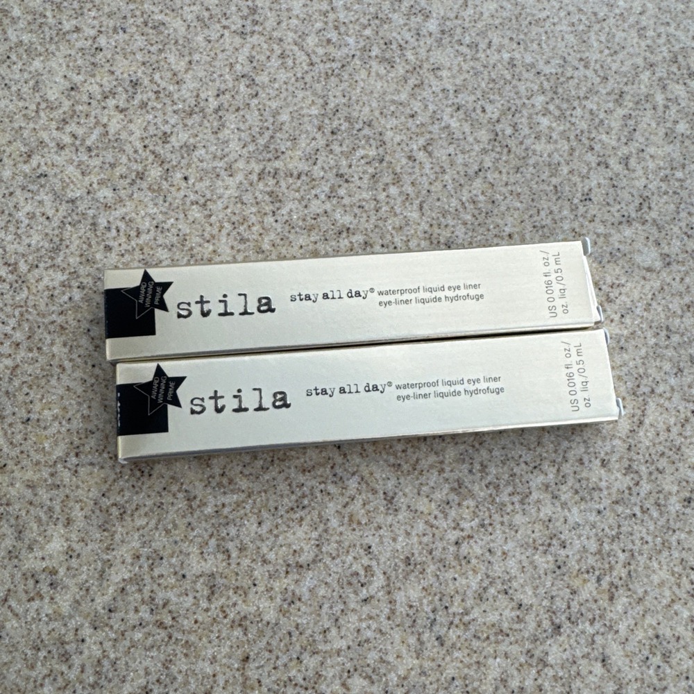 Stila Stay All Day Waterproof Liquid Eye Liner Intense Black 2x-Full Size